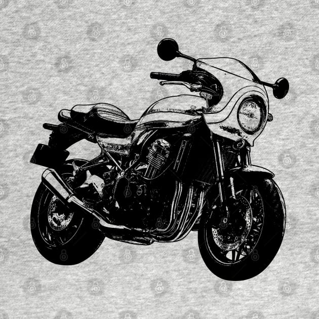 Z900RS Cafe Racer Sketch Art by KAM Std